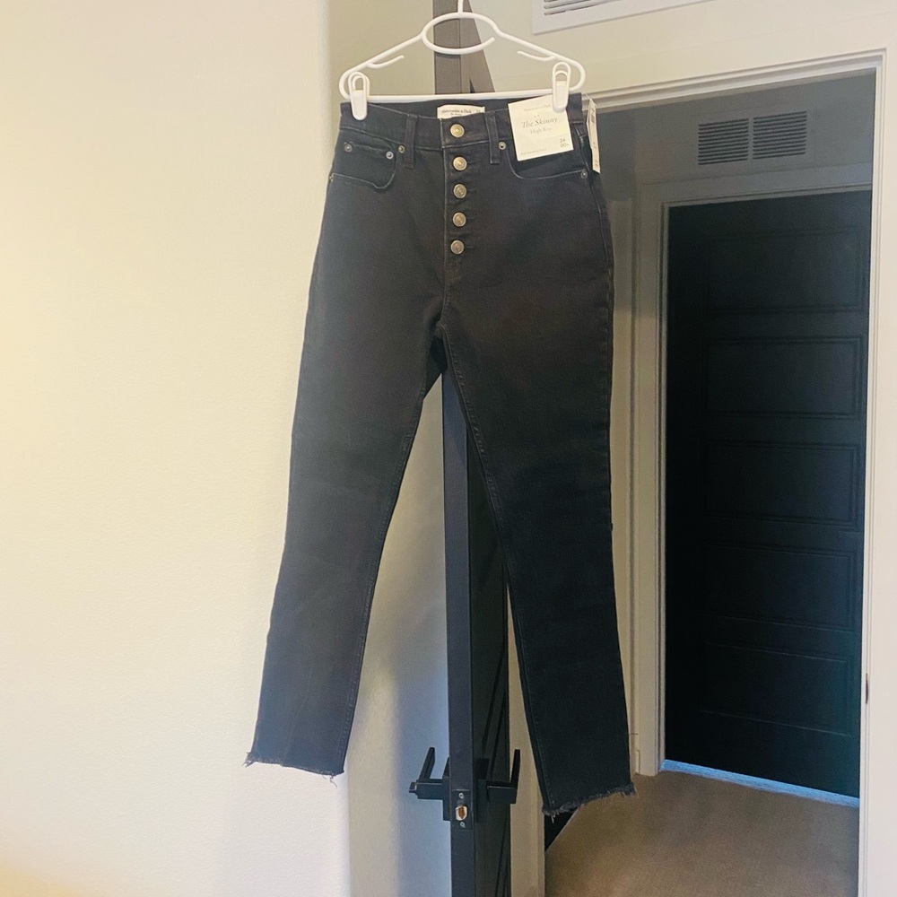 Abercrombie & Fitch High Waisted Black Jeans